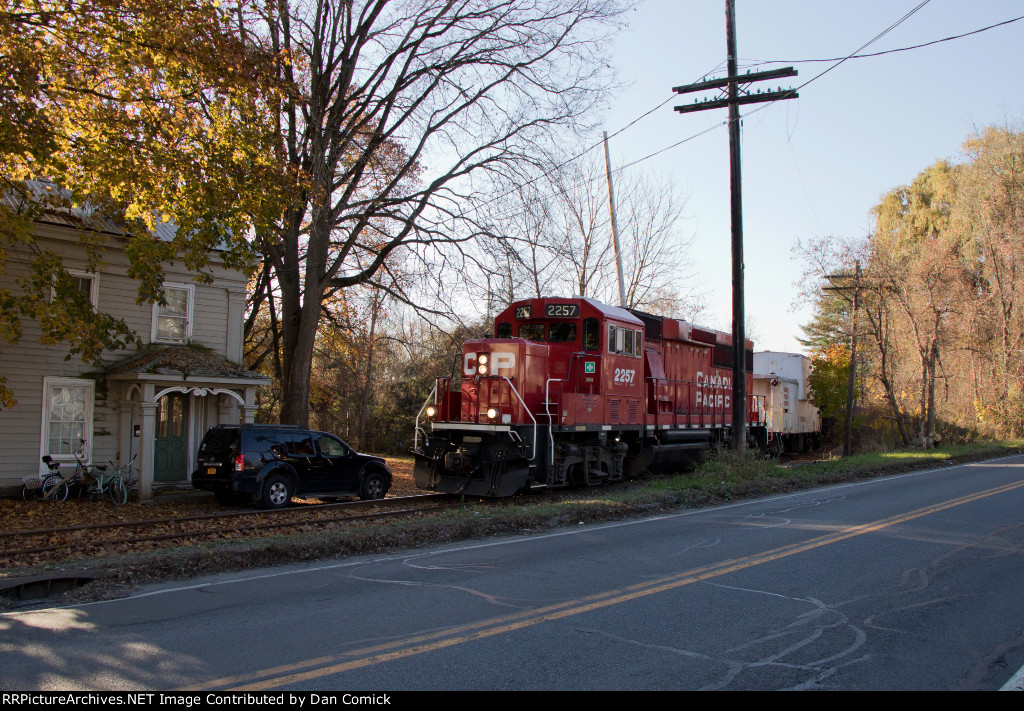 CP 2257 Leads D13 Along Rt. 254 in Hudson Falls 